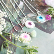 Inspiratiesets Cabochons met gedroogde bloemetjes