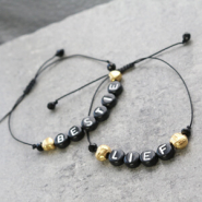 Inspiratiesets Acryl letterkralen  Black