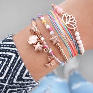 Inspiratiesets Kleurrijk met DQ metaal en nylon S-Lon draad 