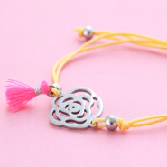 Inspiratiesets Armbandjes in felle kleurtjes met RVS bedels & jasseron! 