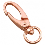 Onderdelen DQ metaal sleutelhanger 46mm Ros&eacute; goud 