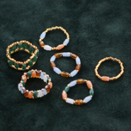 Inspiratiesets Ringen maken met top facet tube kralen