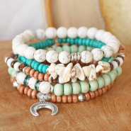Inspiratiesets Stoere armbanden maken met houten kralen 