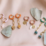 Inspiratiesets Ontwerp trendy oorbellen met rvs creolen met enamel