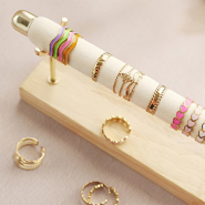 Inspiratiesets Elegant gevulde sieraden displays met stainless steel ringen 