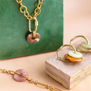 Inspiratiesets Elegante sieraden ontwerpen met  natuursteen hangers donuts