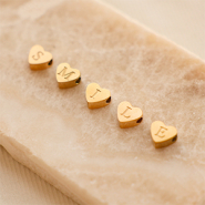 Nieuw New in! stainless steel hart letterkralen