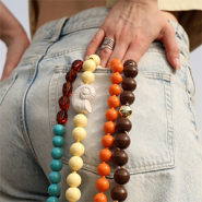 Inspiratiesets Trendy kettingen maken met DQ acryl ronde kralen