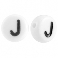 Letterkralen van acryl letter J Wit