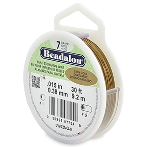 Beadalon Rijgdraad 7 draads 0.38mm Satin Gold