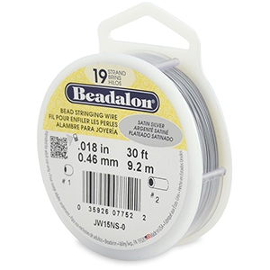 Beadalon Rijgdraad 19 draads 0.46mm Satin Silver