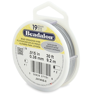 Beadalon Rijgdraad 19 draads 0.38mm Satin Silver