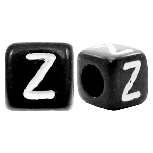 Letterkralen van acryl letter Z Zwart