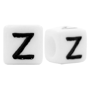 Letterkralen van acryl letter Z Wit