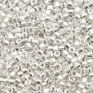 Miyuki kralen delica's 11/0 Bright sterling plated silver