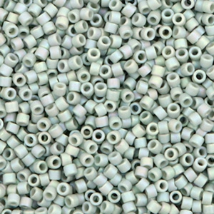 Miyuki kralen delica's 11/0 Opaque glazed frosted rainbow cadet grey DB-2320