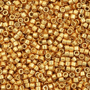 Miyuki kralen delica's 11/0 Duracoat galvanized yellow gold DB-1833