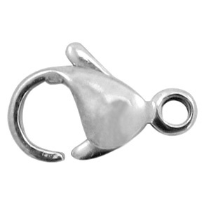 Roestvrij stalen (RVS) Stainless steel onderdelen karabijnslot 11mm Antiek zilver