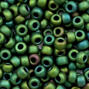 Miyuki rocailles 6/0 Metallic matte iris dark green 6-2066