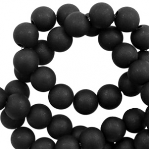 6 mm acryl kralen matt Black