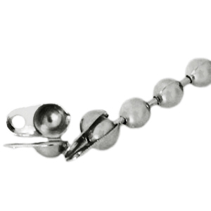 Basic Quality metaal eindkapje voor ball chain 2mm Antiek zilver