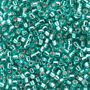 Miyuki kralen delica's 11/0 Silverlined caribbean teal green DB-1208