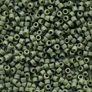 Miyuki kralen delica's 11/0 Opaque glazed frosted dark green DB-2291