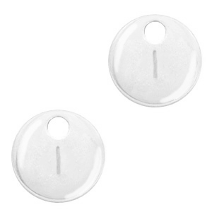 Basic Quality metalen bedels initial I Antiek zilver (nikkelvrij)