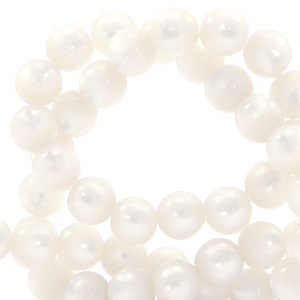 Super Polaris kralen rond 8 mm Bianco white
