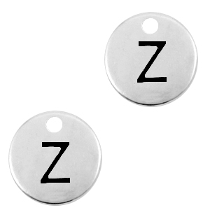 Bedels DQ metaal initial Z Antiek zilver (nikkelvrij)