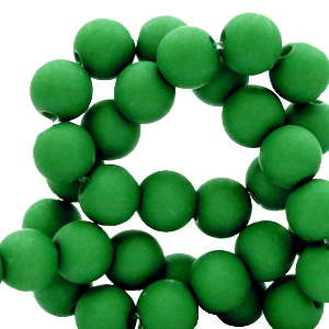 6 mm acryl kralen Fir green
