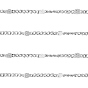 Roestvrij stalen (RVS) Stainless steel onderdelen jasseron schakel Zilver