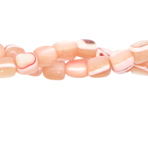 Schelp kralen tube Rose peach