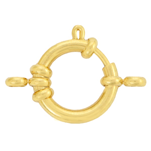 Roestvrij stalen (RVS) Stainless steel onderdelen boeislot 18mm met oogjes Goud