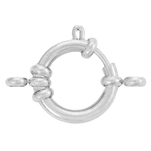 Roestvrij stalen (RVS) Stainless steel onderdelen boeislot 18mm met oogjes Zilver