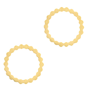 Roestvrij stalen (RVS) Stainless steel bedels/tussenstuk circle Goud