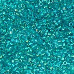 Miyuki kralen delica's 11/0 Fancy lined teal blue DB-2380