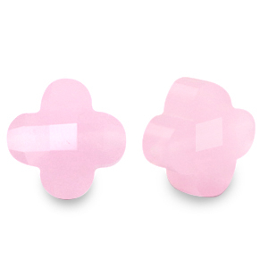 Fashion Facet kralen klaver Azalea pink
