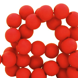 8 mm acryl kralen matt Candy red