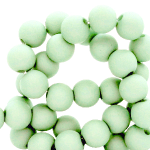 6 mm acryl kralen matt Soft mint