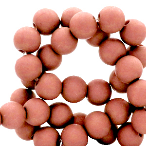 4 mm acryl kralen matt Terracotta rose