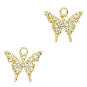 Zirkonia bedels vlinder Gold