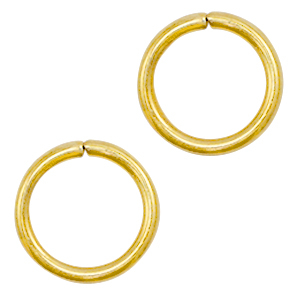 Roestvrij stalen (RVS) stainless steel onderdelen buigring 11mm Goud