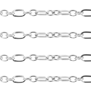 Roestvrij stalen (RVS) Stainless steel onderdelen jasseron schakel Zilver