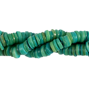 Schelp kralen disc 7mm Dark eden green