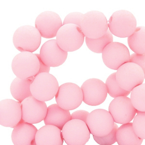 4 mm acryl kralen matt Light rose