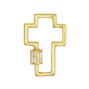 Zirkonia slot kruis Gold