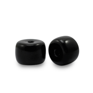 6 mm rondellen glaskralen Black