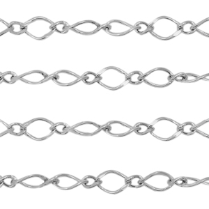 Roestvrij stalen (RVS) Stainless steel onderdelen jasseron ankerketting Zilver