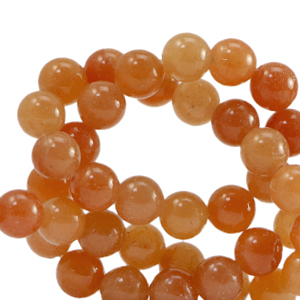 Natuursteen kralen kwarts 8mm Sandstone orange